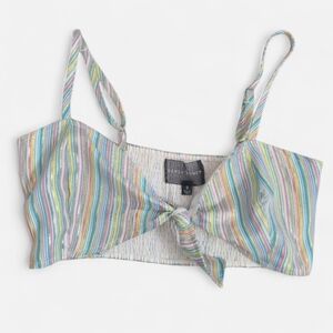 Honey Punch Colorful Mermaidcore Tie Crop Top
